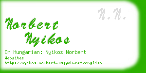 norbert nyikos business card